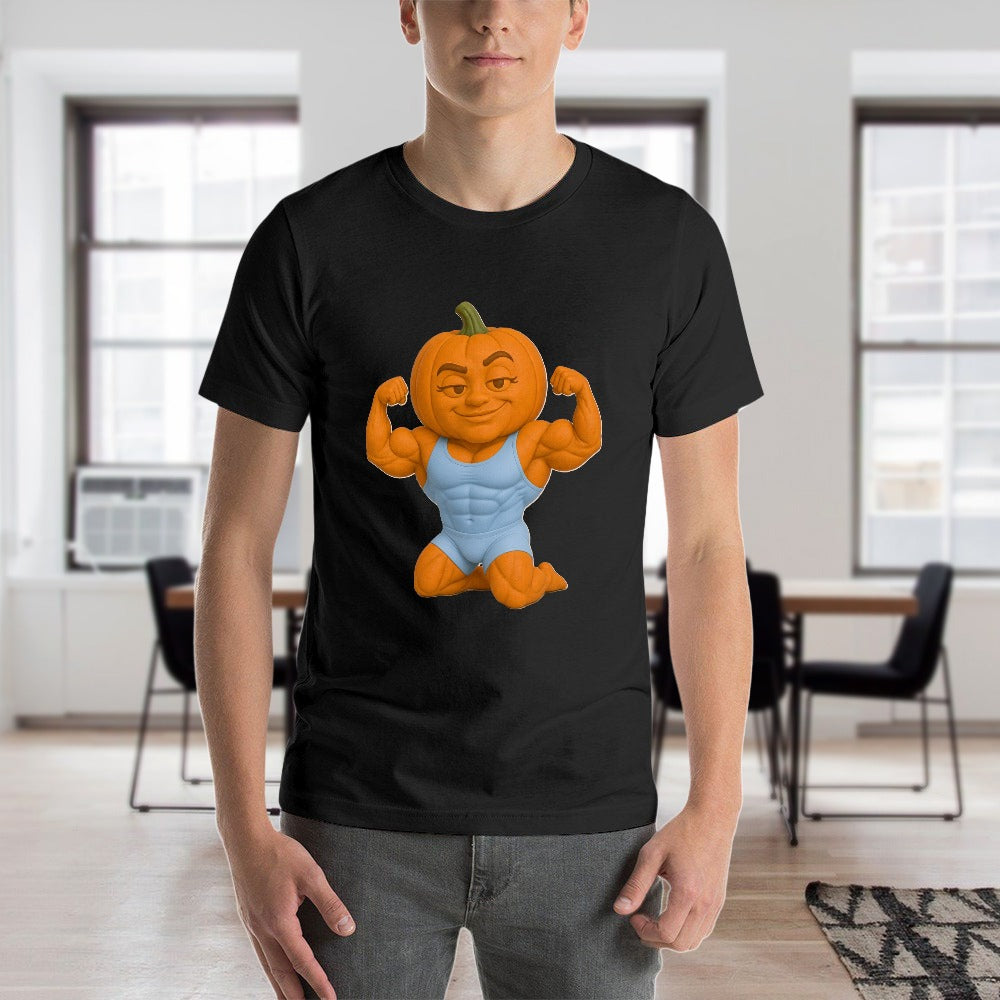 Halloween Pumpkin Flex Men's  Short Sleeve T-shirt