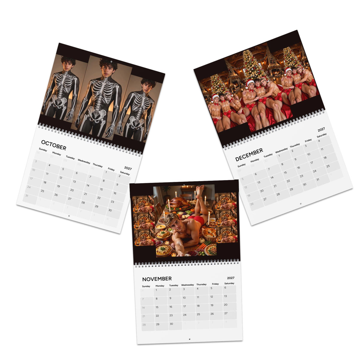 Bussy Brand Boys™ 2027 Fan Calendar — Bold Collage Art Featuring Taylor Boy, Milo & EKO