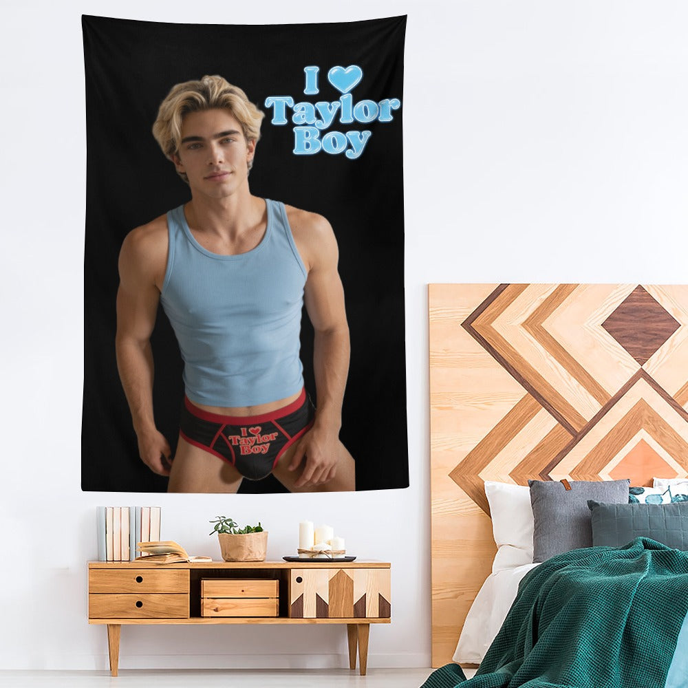 Taylor Boy™ Ultra‑Soft Vertical Tapestry — HD Print Edition