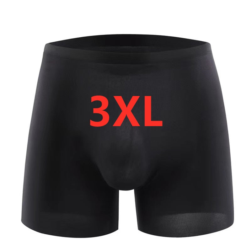 3pk Transparent Undies when wet! Ice Silk Men's Underwear Boxer Briefs For Men 3D Ultra Thin Comfortable Breathable Quick-Drying Panties 3pcs