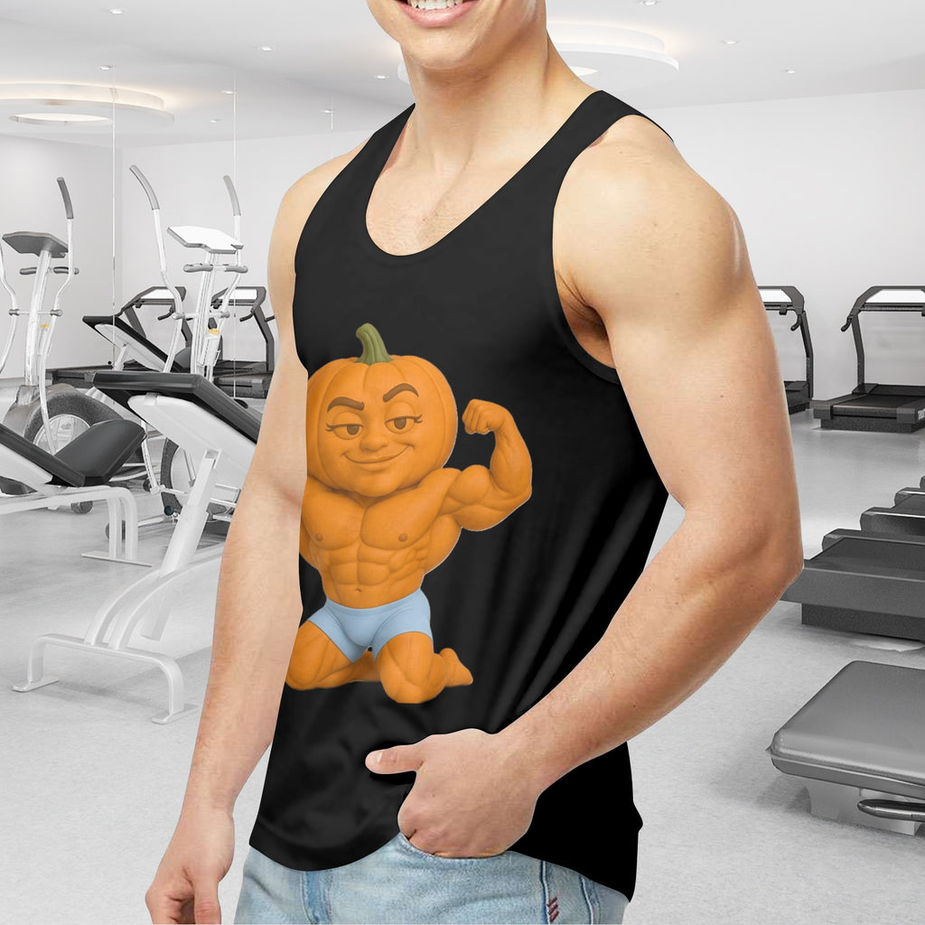 Halloween Flex Pumpkin Men's Tank Top Made in USA