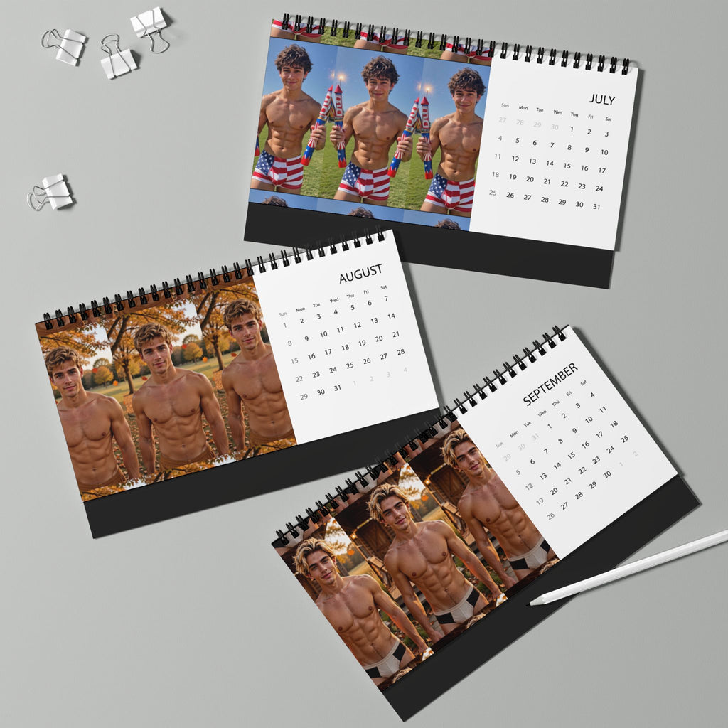 1. 2027 The HOT Bussy Brand Models Desk Calendar - Shirtless & HOT