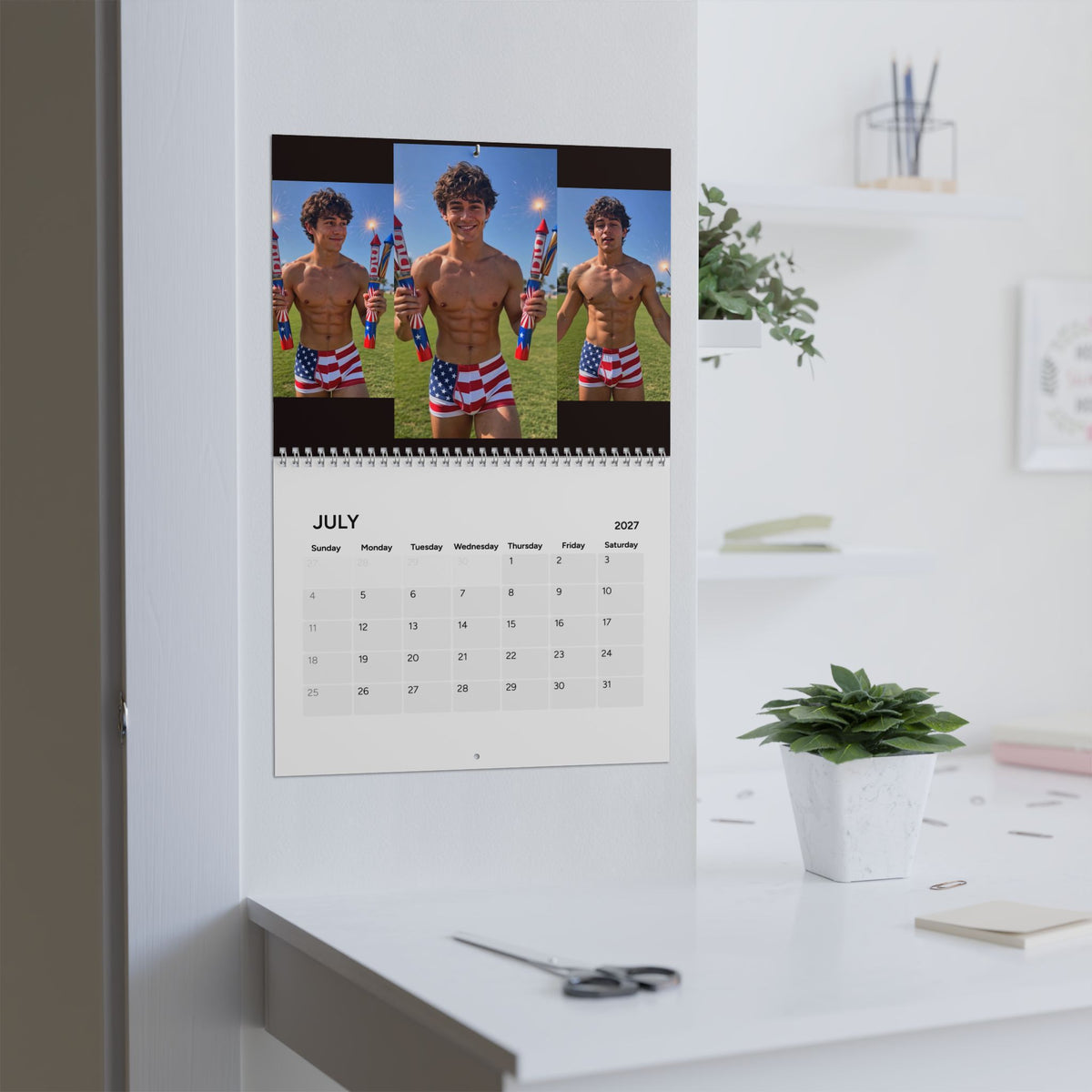 Bussy Brand Boys™ 2027 Fan Calendar — Bold Collage Art Featuring Taylor Boy, Milo & EKO