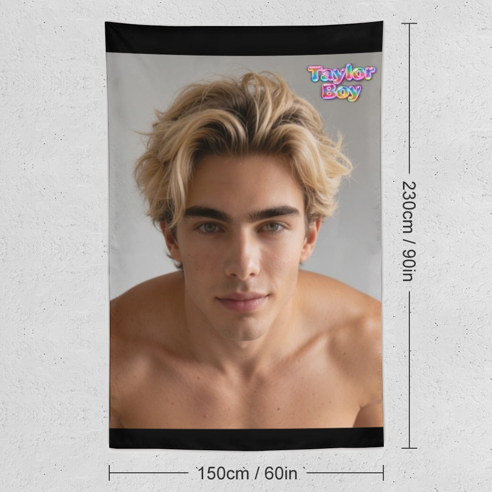 Taylor Boy™ Ultra‑Soft Vertical Tapestry — HD Print Edition