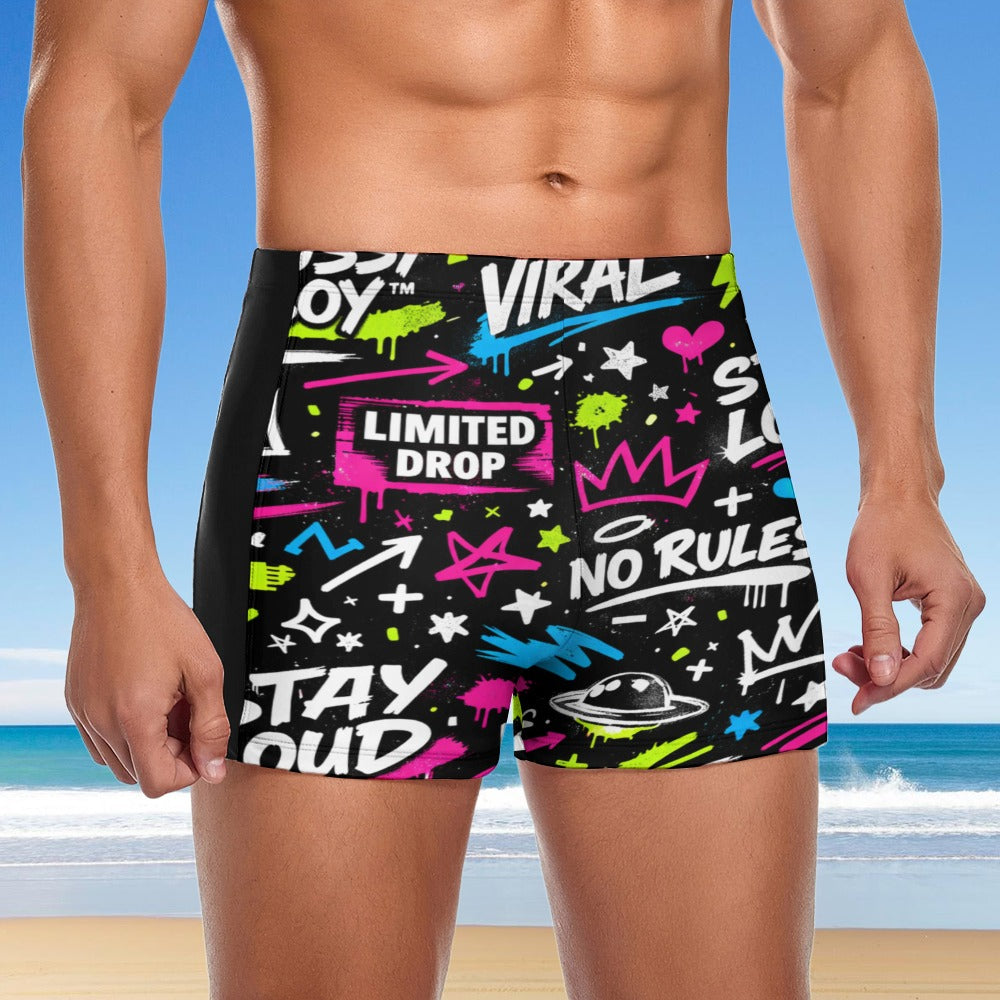 Multiple Designs of Bussy Brand Men's swimming trunks