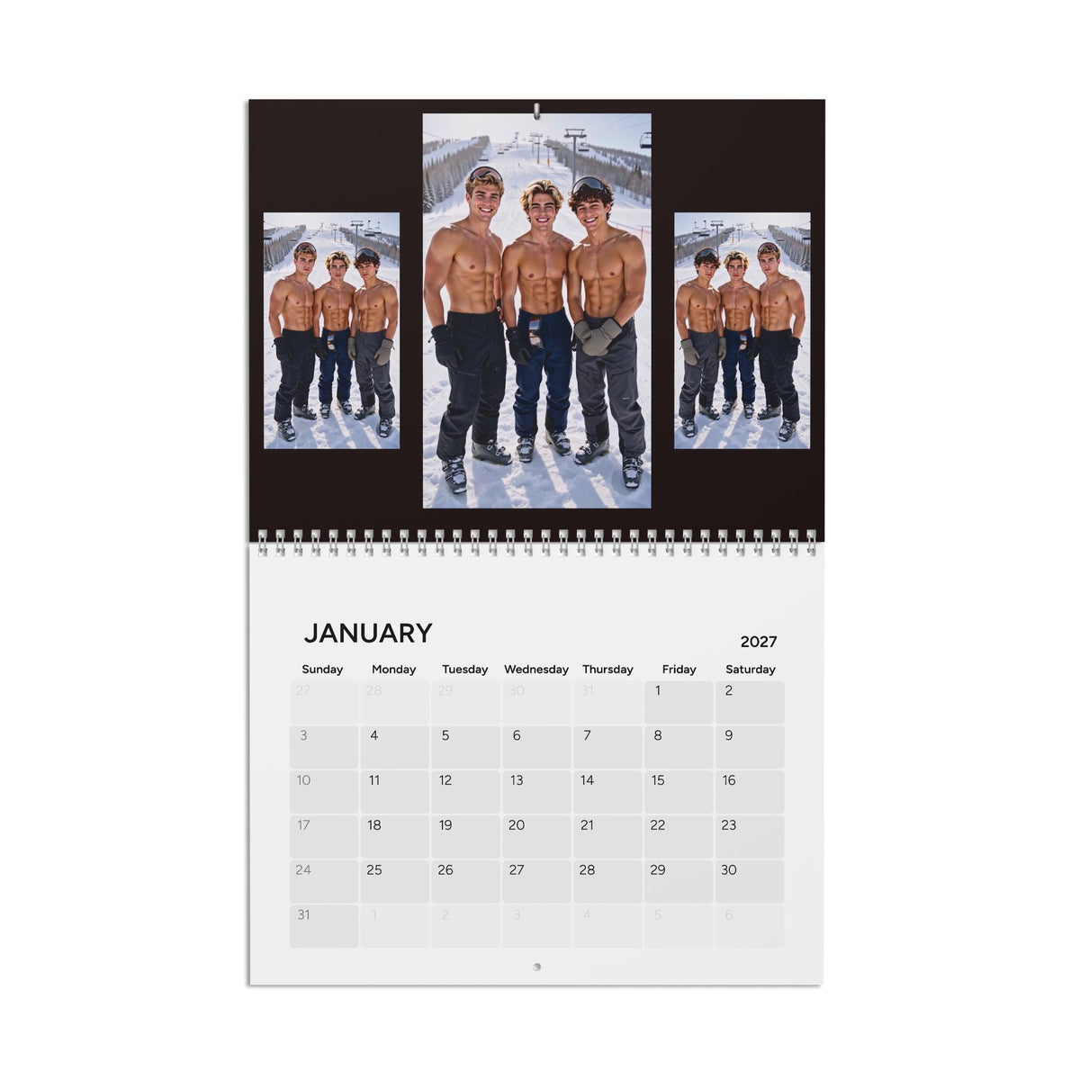 Bussy Brand Boys™ 2027 Fan Calendar — Bold Collage Art Featuring Taylor Boy, Milo & EKO