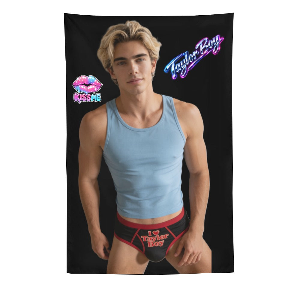Taylor Boy™ Ultra‑Soft Vertical Tapestry — HD Print Edition