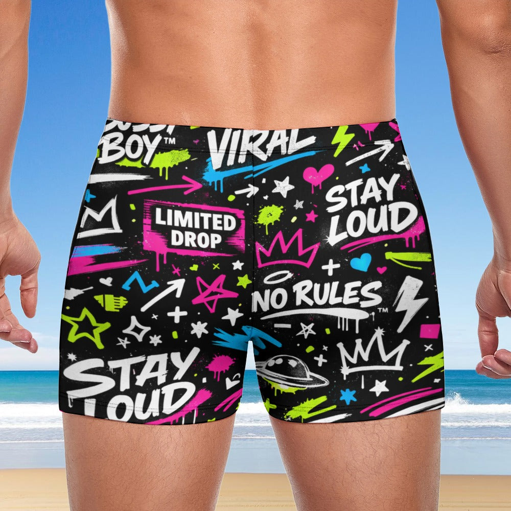 Multiple Designs of Bussy Brand Men's swimming trunks