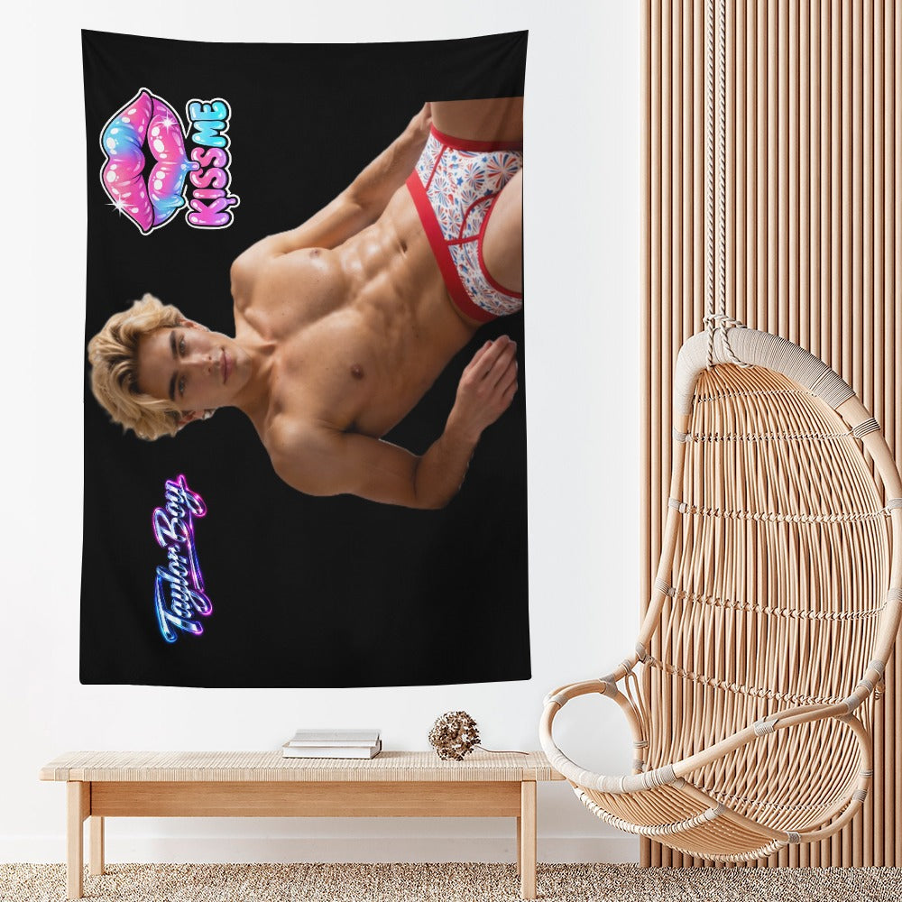 Taylor Boy™ Ultra‑Soft Vertical Tapestry — HD Print Edition