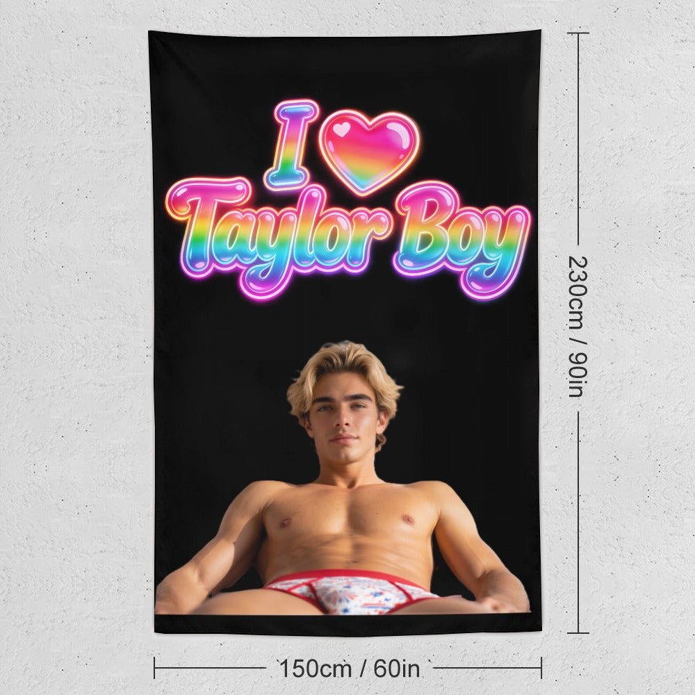 Taylor Boy™ Ultra‑Soft Vertical Tapestry — HD Print Edition