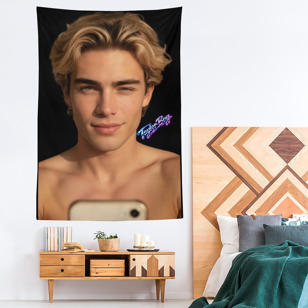 Taylor Boy™ Ultra‑Soft Vertical Tapestry — HD Print Edition