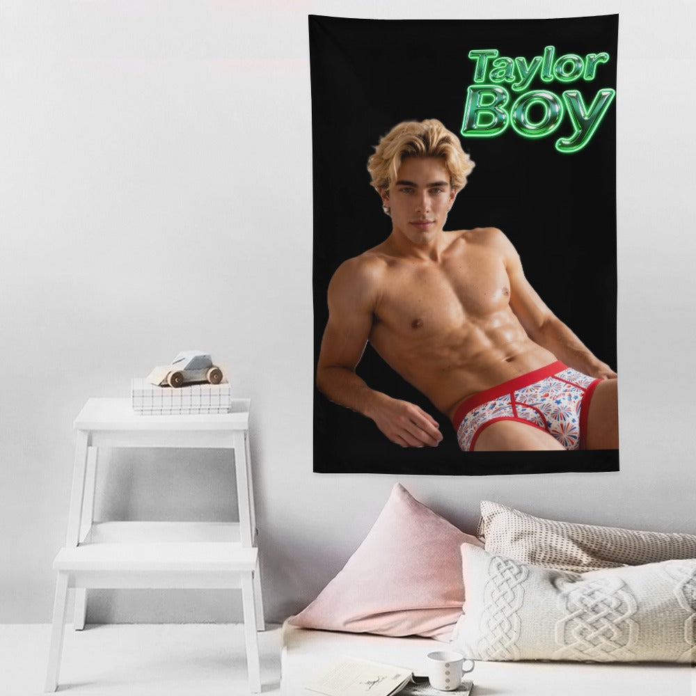 Taylor Boy™ Ultra‑Soft Vertical Tapestry — HD Print Edition