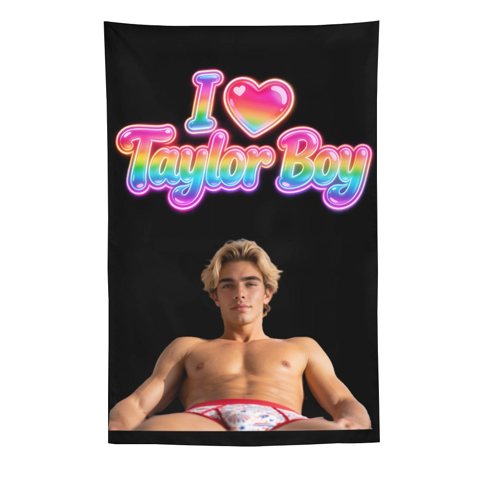 Taylor Boy™ Ultra‑Soft Vertical Tapestry — HD Print Edition