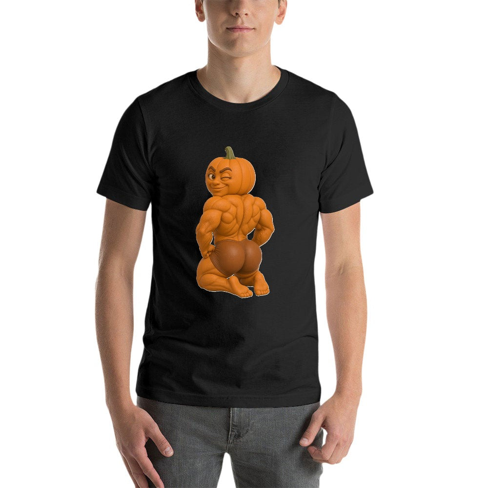 Halloween Pumpkin Flex Men's  Short Sleeve T-shirt