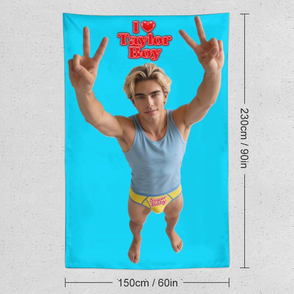 Taylor Boy™ Ultra‑Soft Vertical Tapestry — HD Print Edition