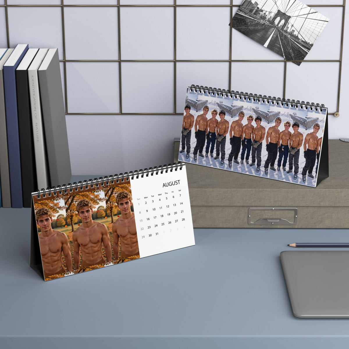 1. 2027 The HOT Bussy Brand Models Desk Calendar - Shirtless & HOT