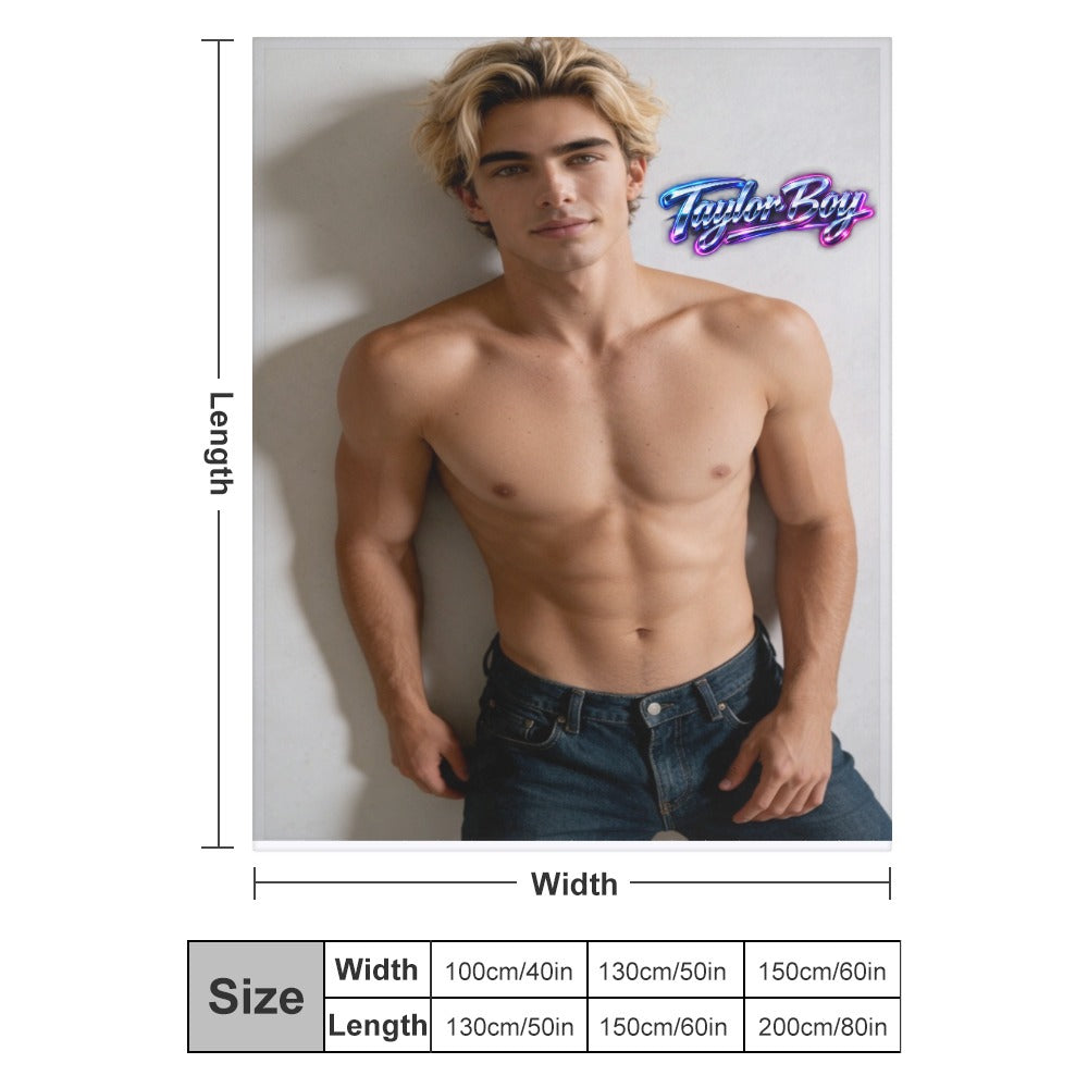 Taylor Boy™ Signature Flannel Blanket — Soft Touch, Multiple Sizes