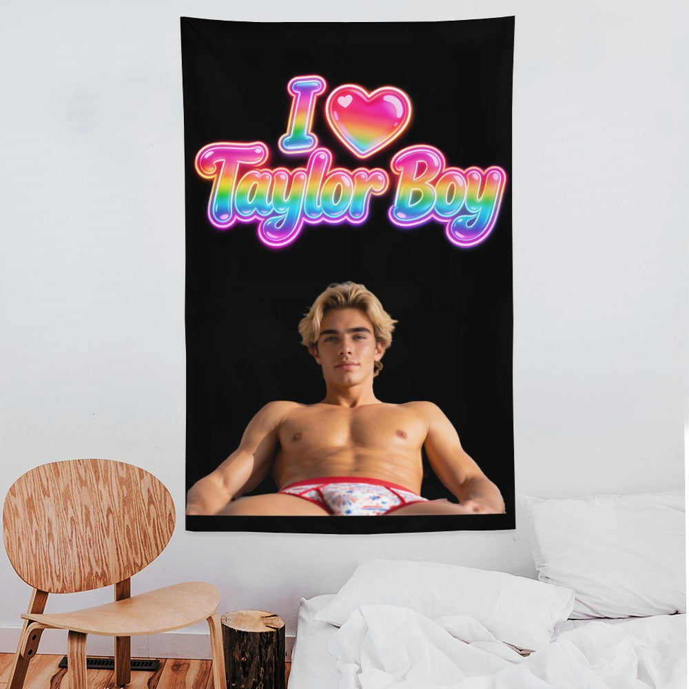 Taylor Boy™ Ultra‑Soft Vertical Tapestry — HD Print Edition