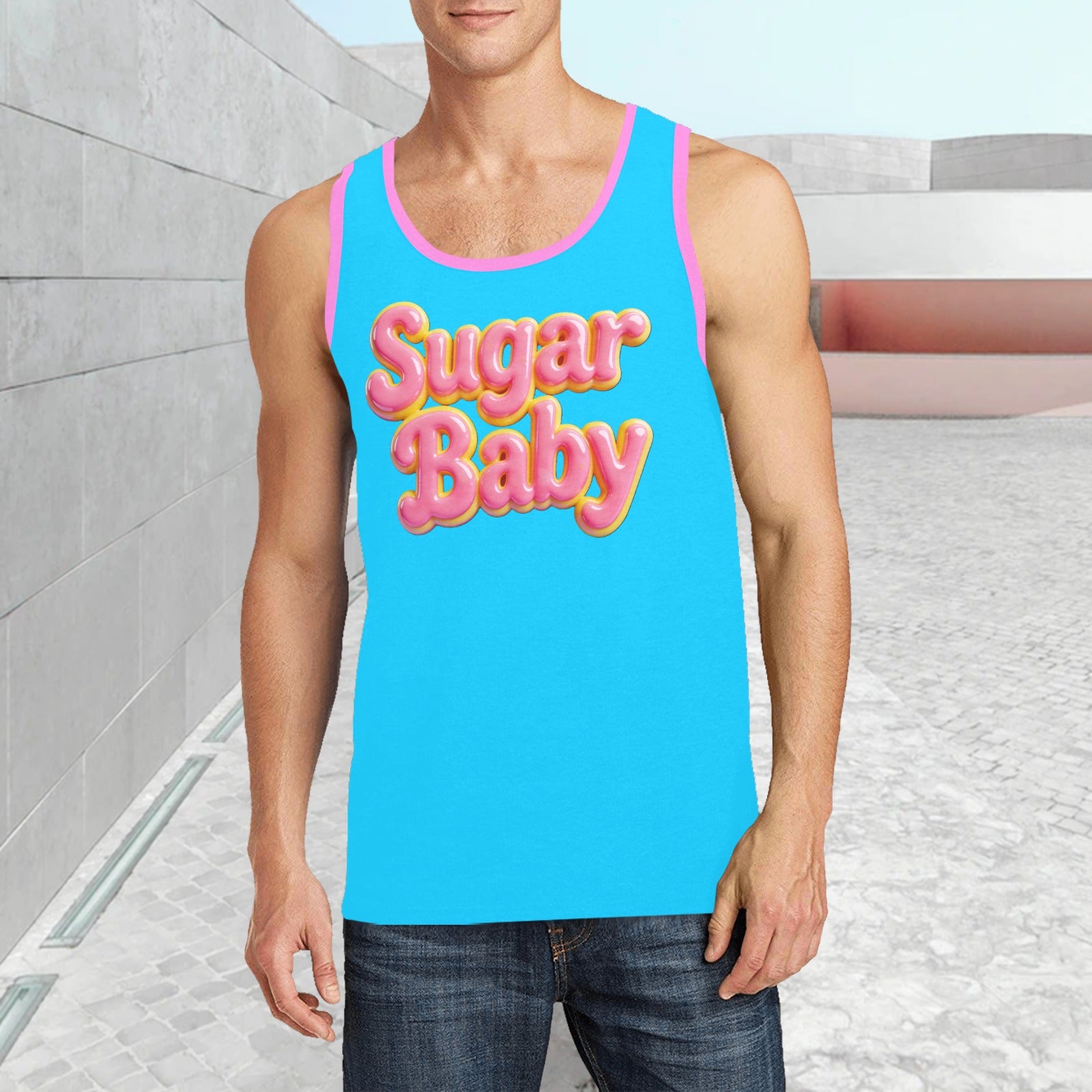 Men’s Print Tank Top — Premium Fit, Taylor Boy Energy
