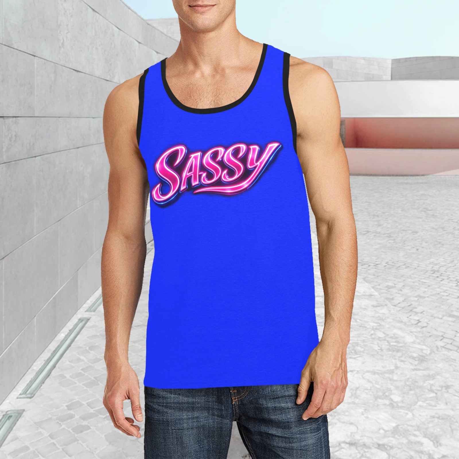Men’s Print Tank Top — Premium Fit, Taylor Boy Energy