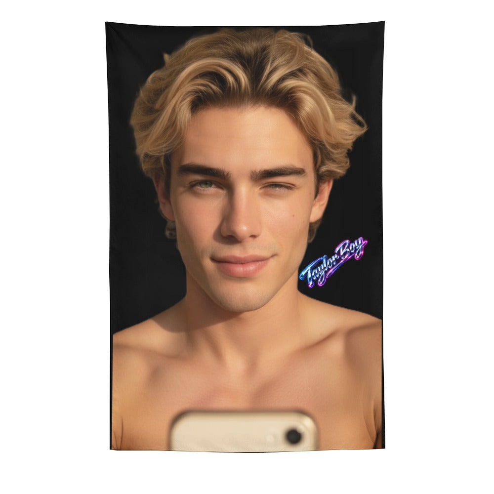 Taylor Boy™ Ultra‑Soft Vertical Tapestry — HD Print Edition