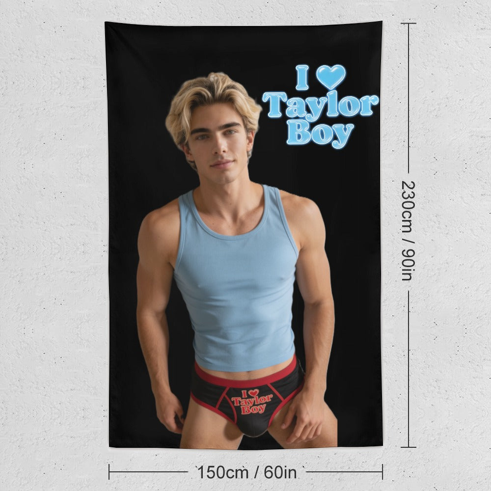 Taylor Boy™ Ultra‑Soft Vertical Tapestry — HD Print Edition