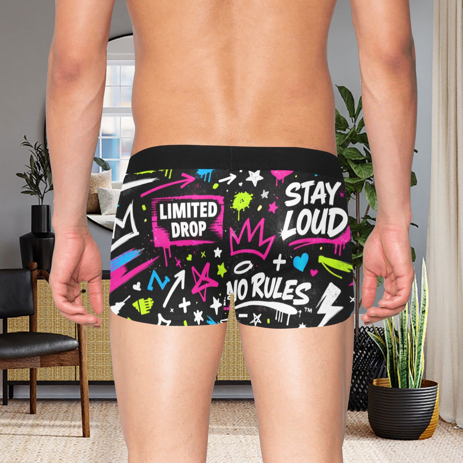 Multiple Designs -Men's Boxer Briefs with Fly