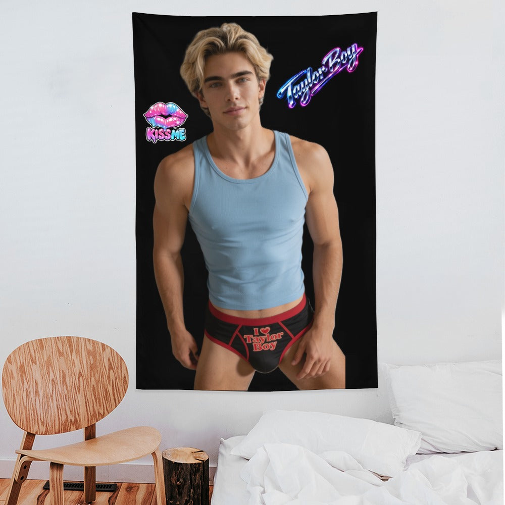 Taylor Boy™ Ultra‑Soft Vertical Tapestry — HD Print Edition