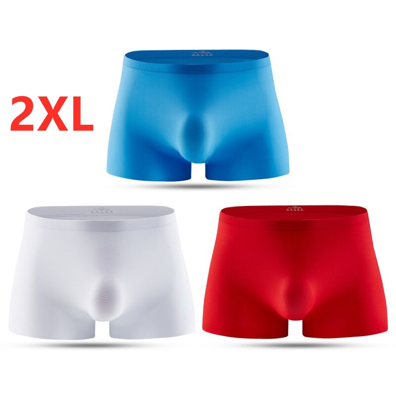 3pk Transparent Undies when wet! Ice Silk Men's Underwear Boxer Briefs For Men 3D Ultra Thin Comfortable Breathable Quick-Drying Panties 3pcs