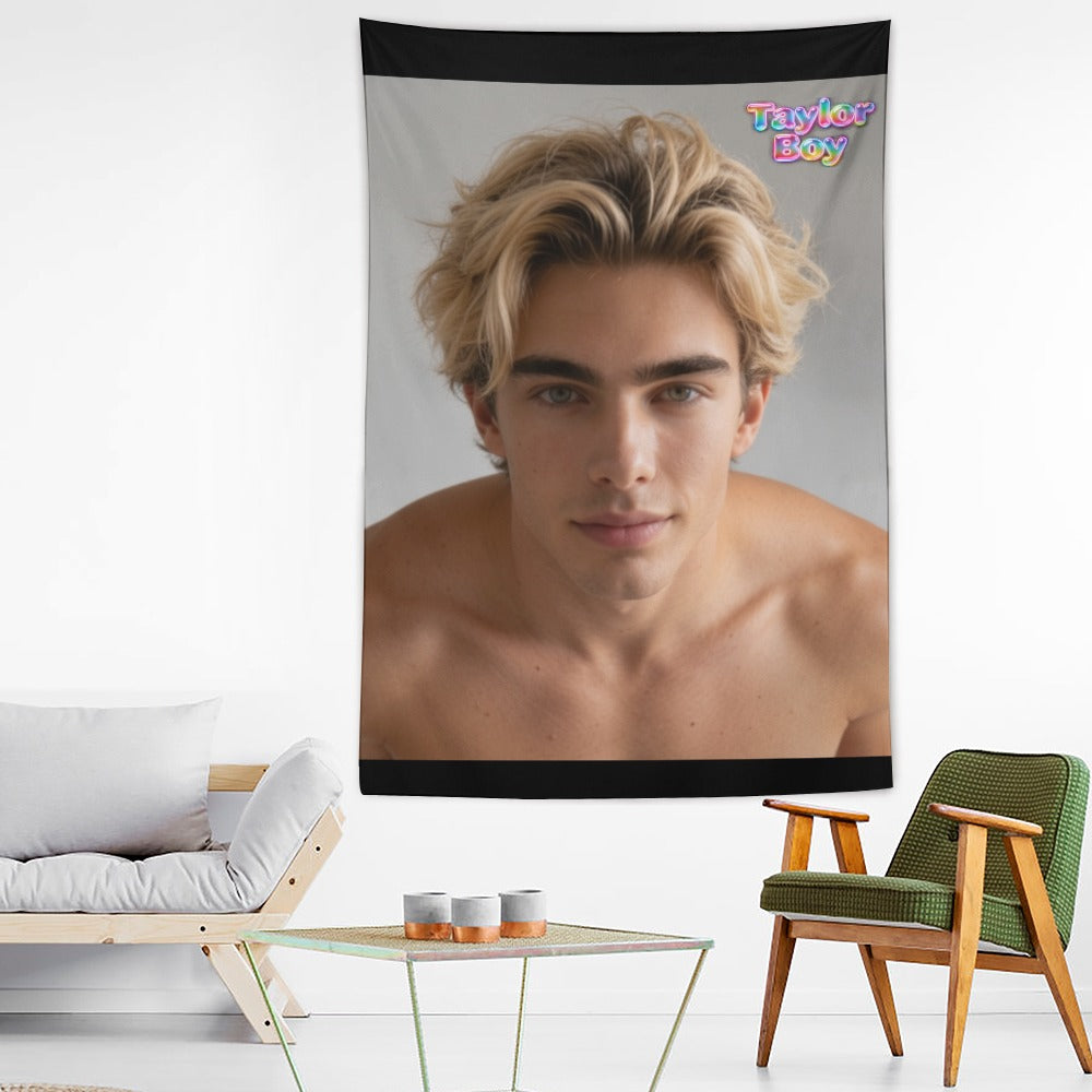 Taylor Boy™ Ultra‑Soft Vertical Tapestry — HD Print Edition