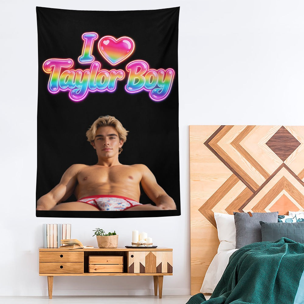 Taylor Boy™ Ultra‑Soft Vertical Tapestry — HD Print Edition