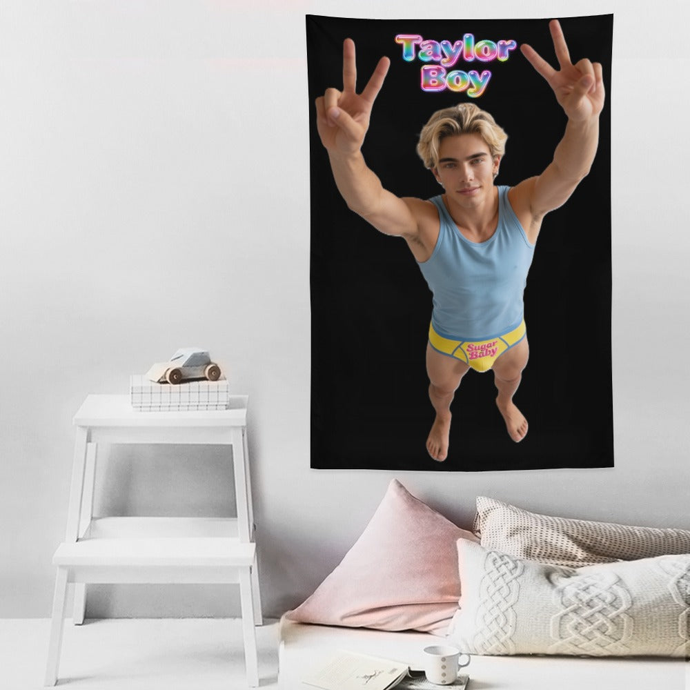 Taylor Boy™ Ultra‑Soft Vertical Tapestry — HD Print Edition