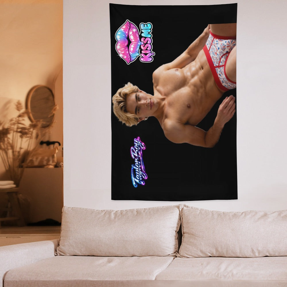 Taylor Boy™ Ultra‑Soft Vertical Tapestry — HD Print Edition