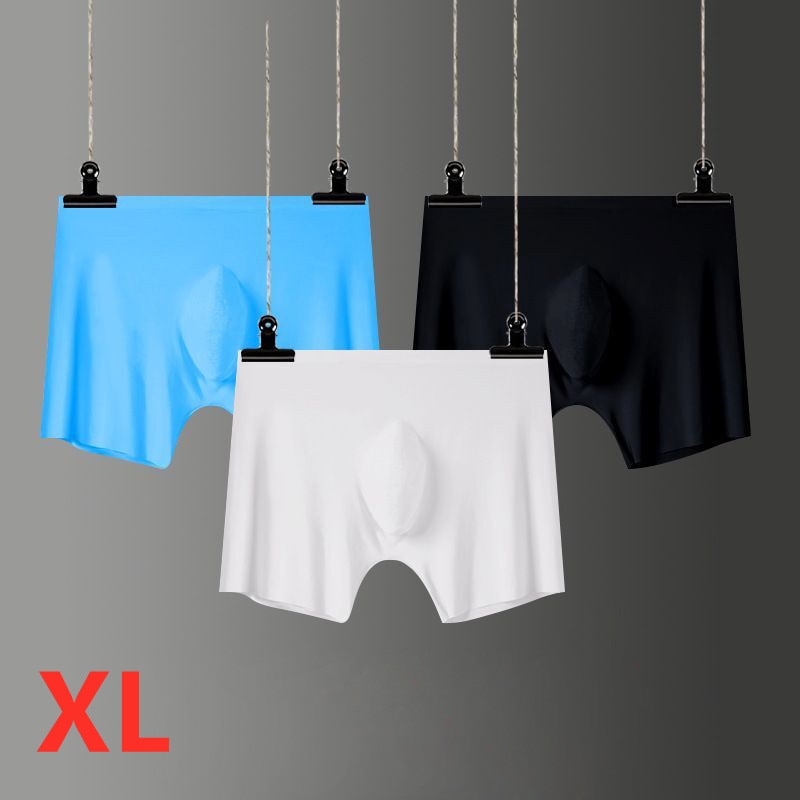 3pk Transparent Undies when wet! Ice Silk Men's Underwear Boxer Briefs For Men 3D Ultra Thin Comfortable Breathable Quick-Drying Panties 3pcs