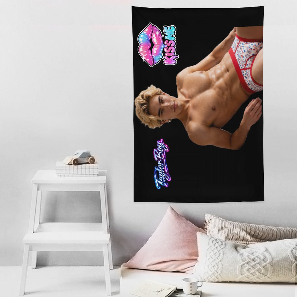Taylor Boy™ Ultra‑Soft Vertical Tapestry — HD Print Edition