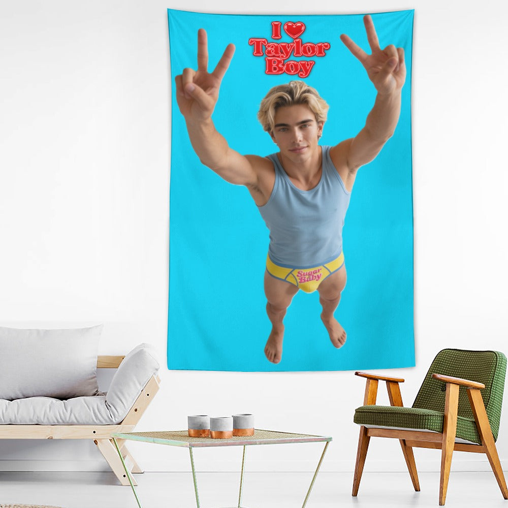 Taylor Boy™ Ultra‑Soft Vertical Tapestry — HD Print Edition