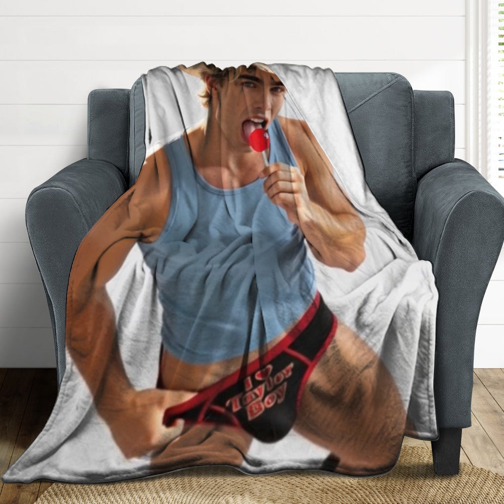 Taylor Boy™ Signature Flannel Blanket — Soft Touch, Multiple Sizes