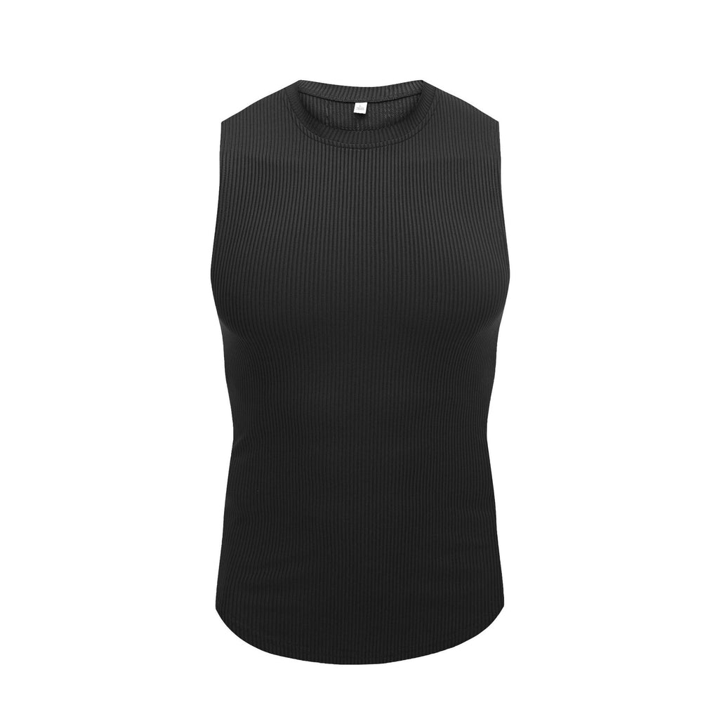 Muscle Tee Men Wide Shoulder Underwear Sleeveless T-Shirt Summer Vest Fashion Slim Fit Stretch Gym Workout Crop Top