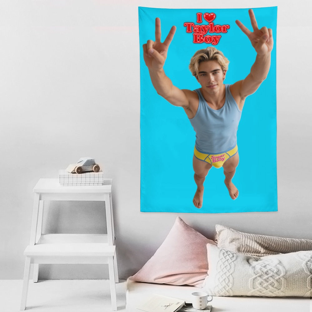 Taylor Boy™ Ultra‑Soft Vertical Tapestry — HD Print Edition
