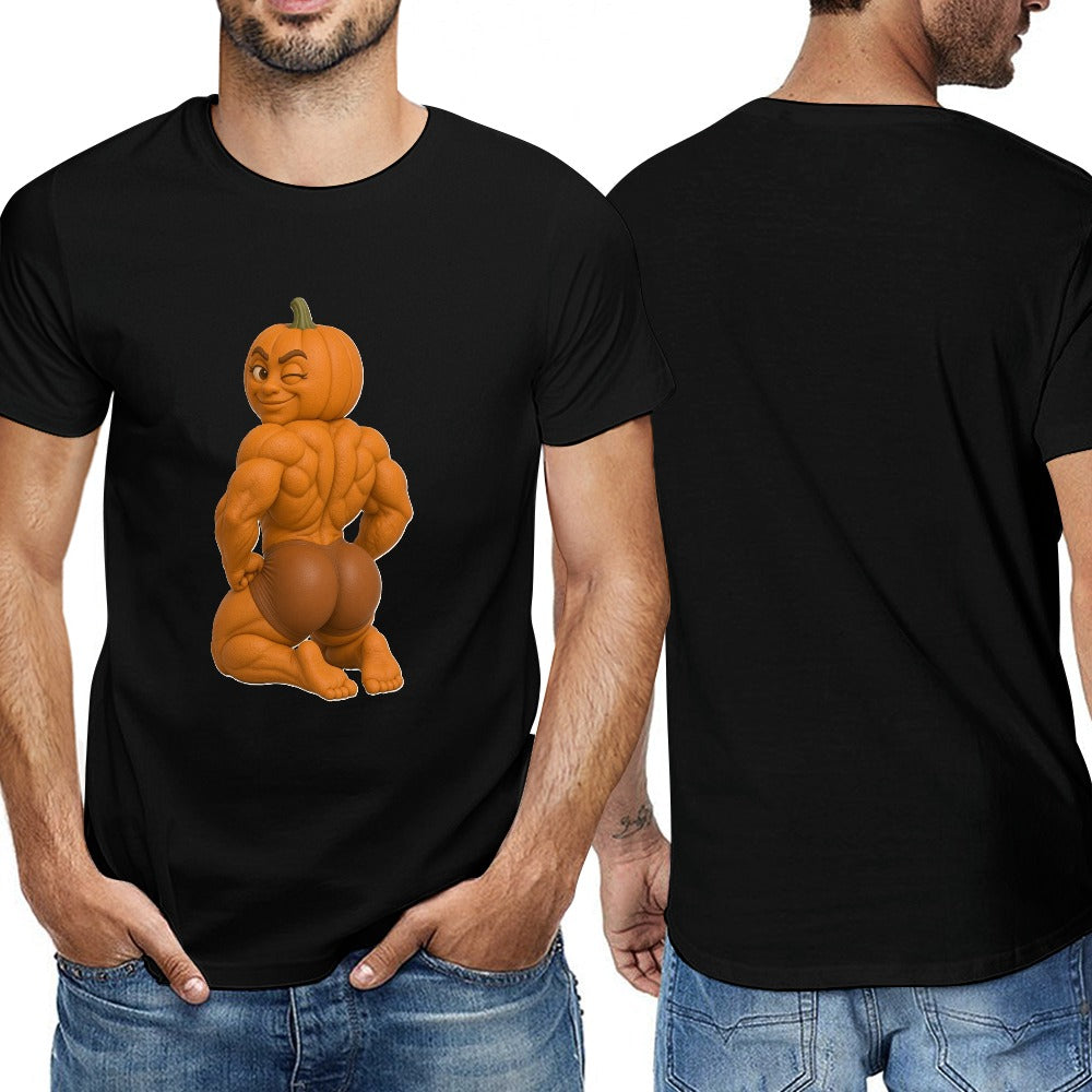 Halloween Pumpkin Flex Men's  Short Sleeve T-shirt