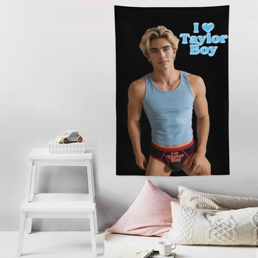 Taylor Boy™ Ultra‑Soft Vertical Tapestry — HD Print Edition