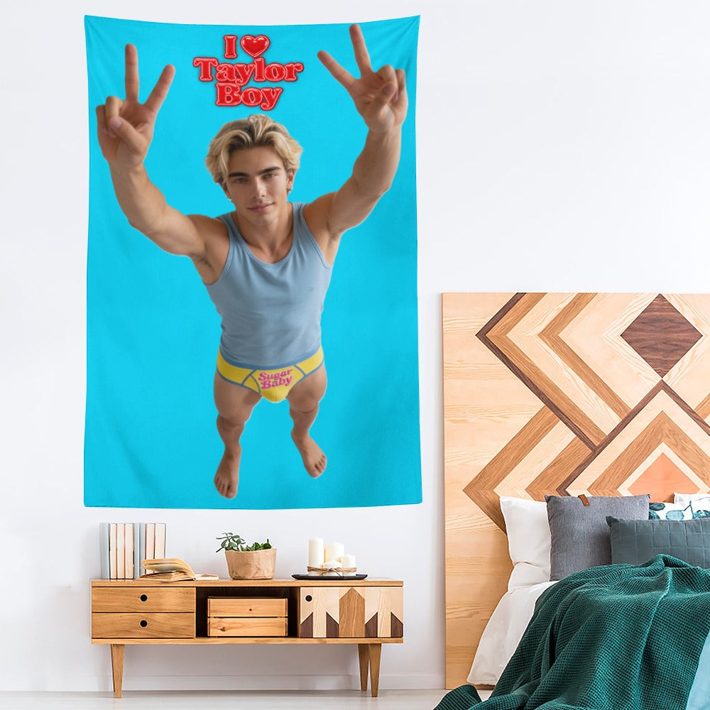 Taylor Boy™ Ultra‑Soft Vertical Tapestry — HD Print Edition