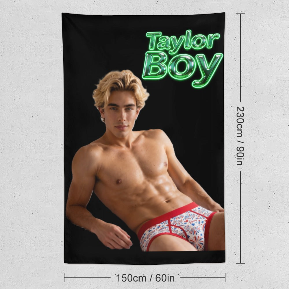 Taylor Boy™ Ultra‑Soft Vertical Tapestry — HD Print Edition