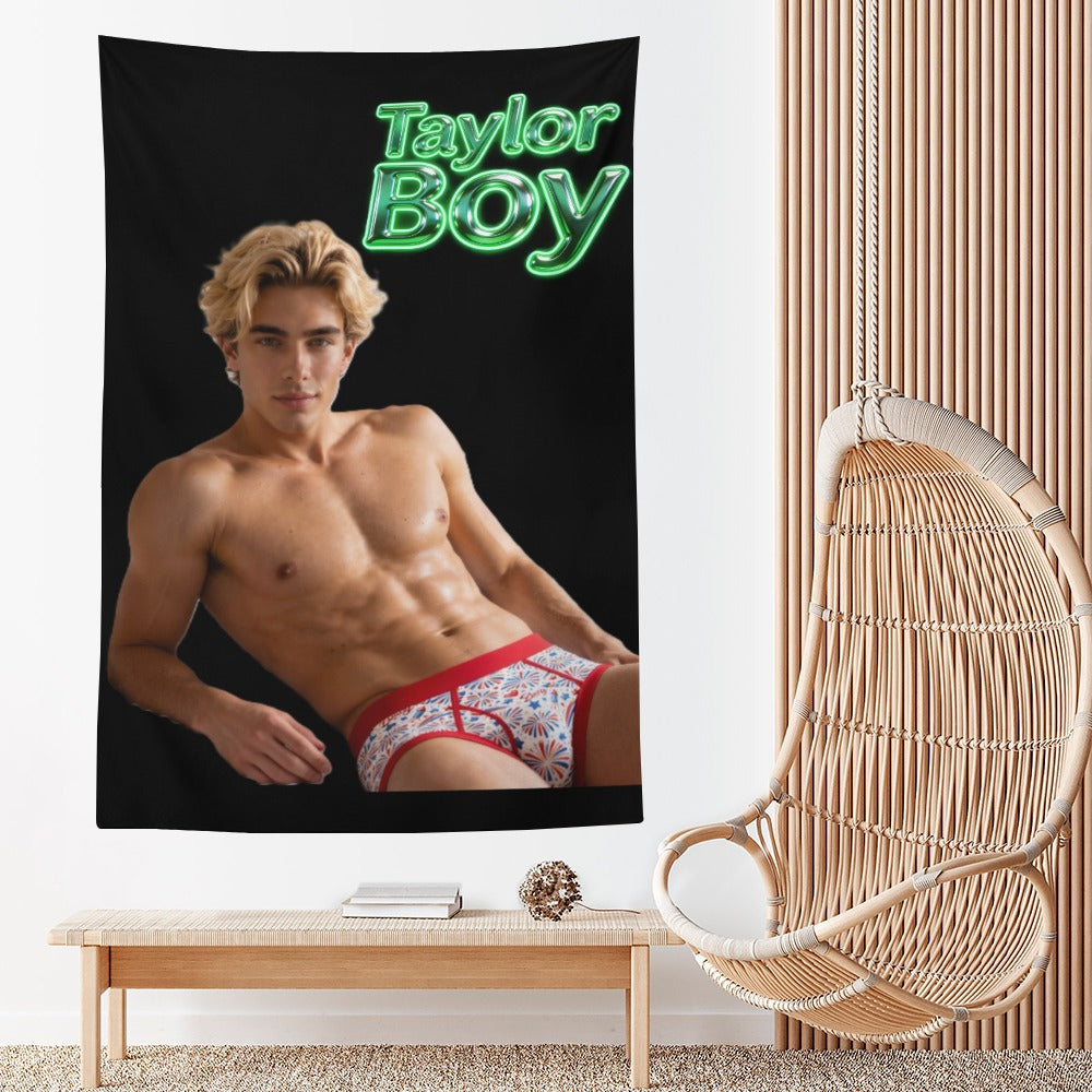 Taylor Boy™ Ultra‑Soft Vertical Tapestry — HD Print Edition