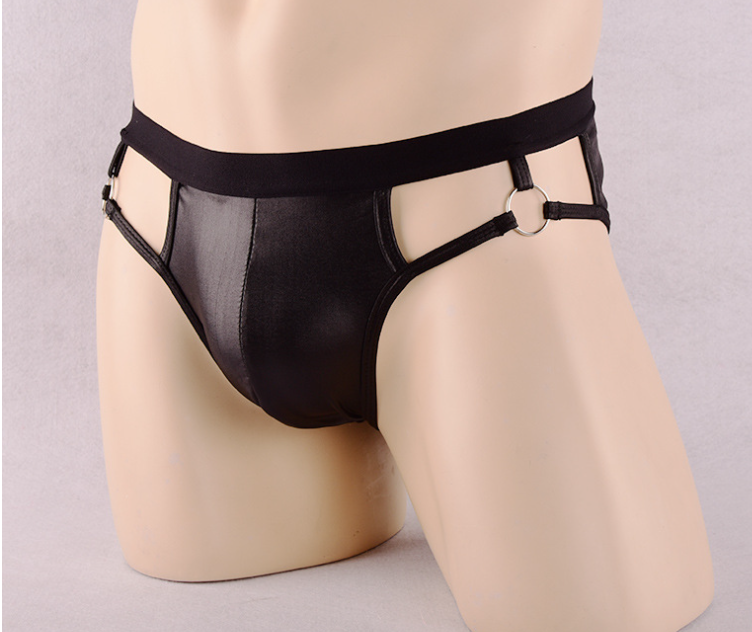 LEATHER G STRING! Men Underwear Jockstrap Mens Thongs And G Strings PU Leather Sexy Underwear Men Erotic Penis Men's Thongs String Homme