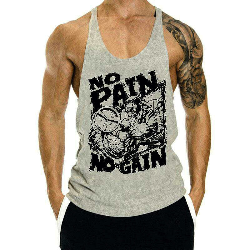 Fitness Tank Mens Loose Training Racerback Sleeveless Cotton Basketball Sports Tank Top Bodybuilding Trend