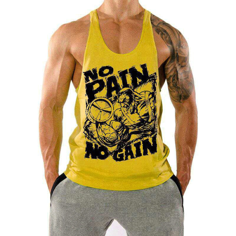 Fitness Tank Mens Loose Training Racerback Sleeveless Cotton Basketball Sports Tank Top Bodybuilding Trend