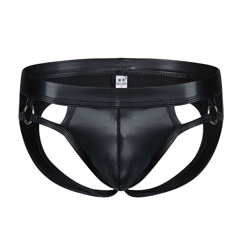 LEATHER G STRING! Men Underwear Jockstrap Mens Thongs And G Strings PU Leather Sexy Underwear Men Erotic Penis Men's Thongs String Homme
