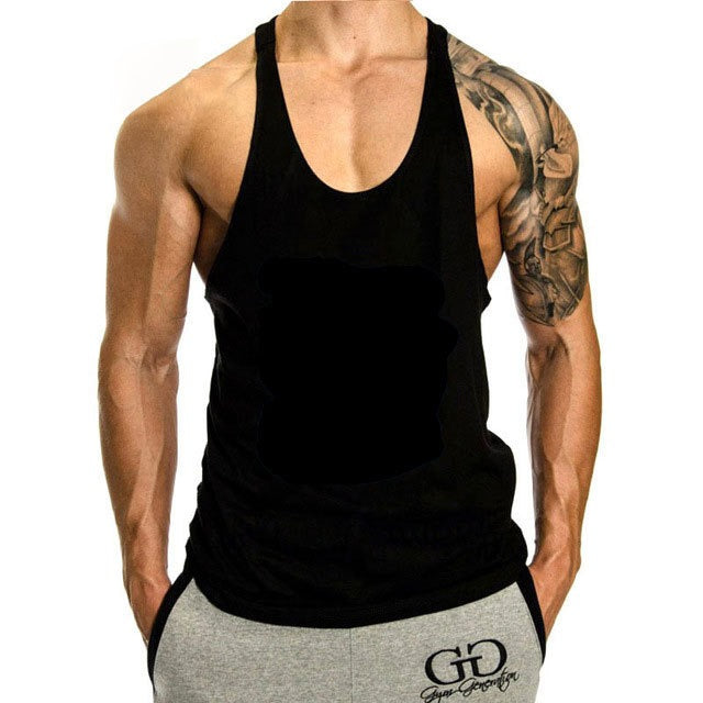 Fitness Tank Mens Loose Training Racerback Sleeveless Cotton Basketball Sports Tank Top Bodybuilding Trend