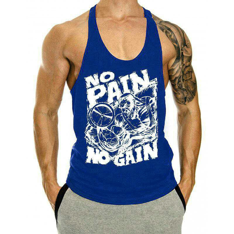 Fitness Tank Mens Loose Training Racerback Sleeveless Cotton Basketball Sports Tank Top Bodybuilding Trend